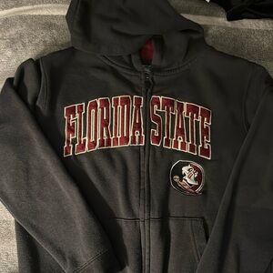 Stadium Athletics Youth 8/10 Small FSU zip hooded sweatshirt gray unisex